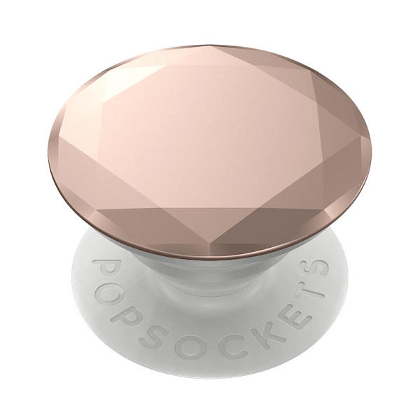 POPSOCKETS Metallic Diamond Rose Gold Avtagbart Grip med Ställfunktion Premium