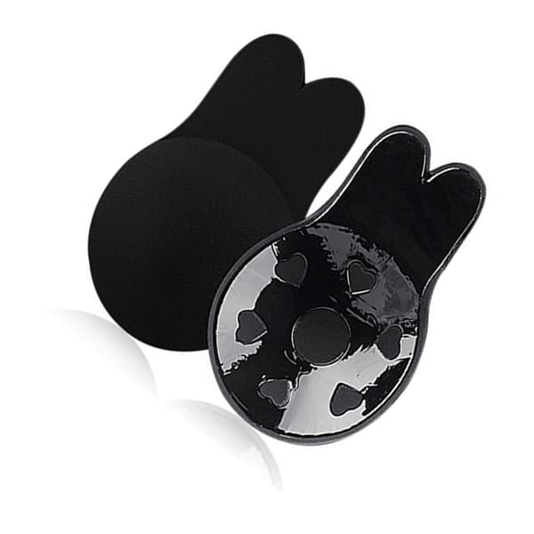 Bunny Ear Brystløft Brystvorte Dækning Black S Black S