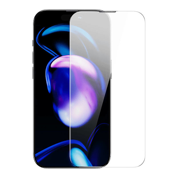 Karkaistu lasi Baseus Corning iPhone 14 Prolle sisäänrakennetulla pölysuodattimella