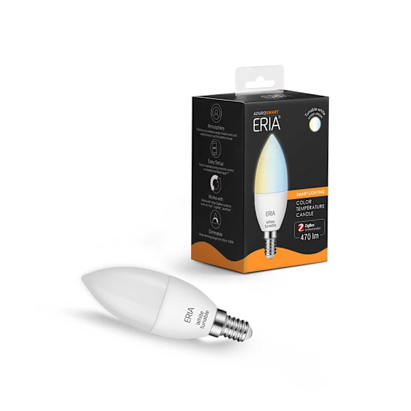 ADUROSMART Lampa E14 Vit Dimbar Zigbee