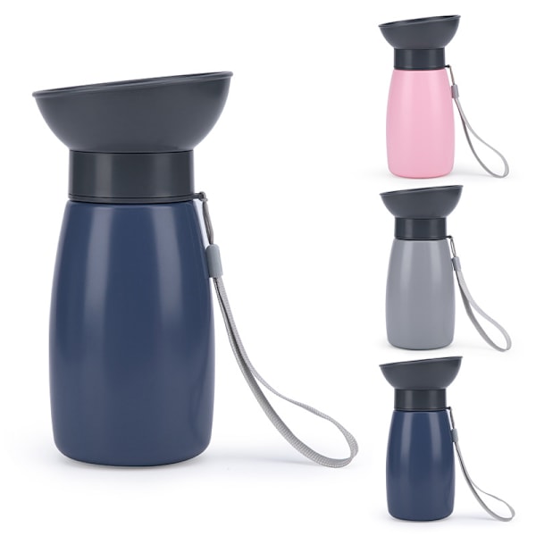 Kannettava lemmikin juomapullo - 600ml harmaa matkamuki