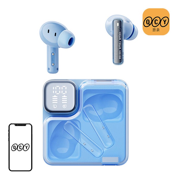 TWS QCY MeloBuds Neo T31 hörlurar (blå)