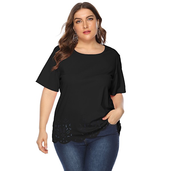 Tyylikäs toppi Musta 4XL
