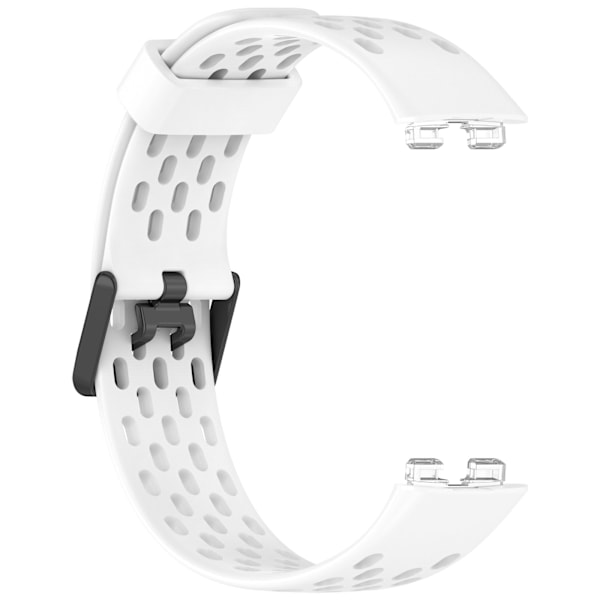 Udskiftningsrem til Huawei Band 10/9/8 - åndbart design med huller Hvid