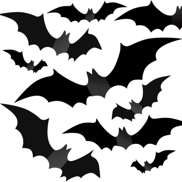 Bat Halloween koristetarrat 60 kpl