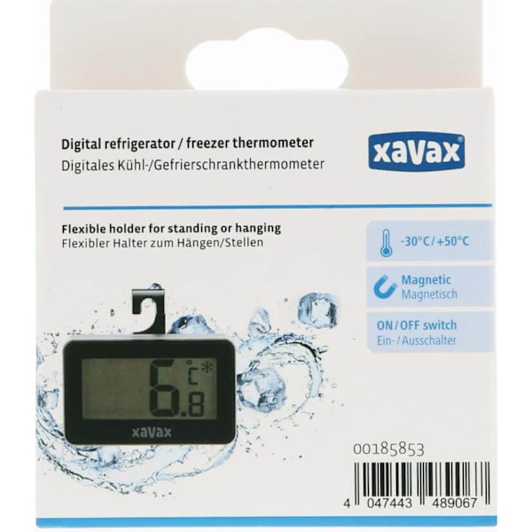 Termometer Digital för Kylskåp Frys Svart