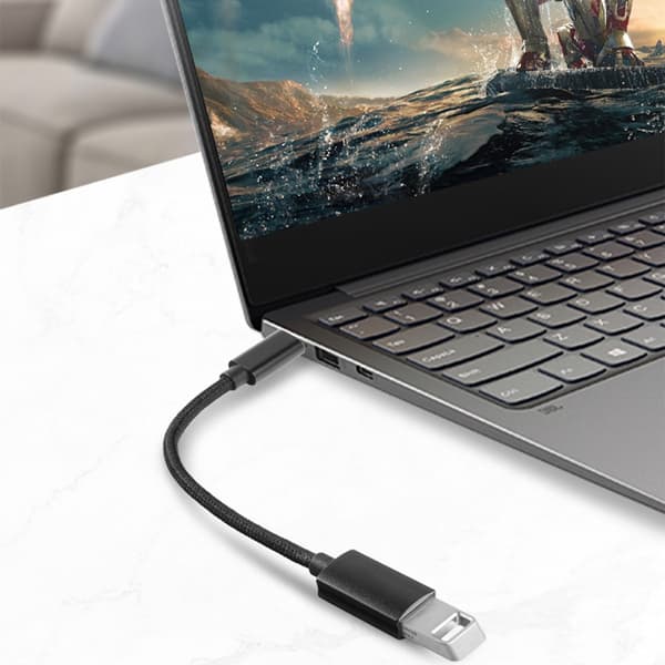 USB-C til USB-A OTG adapterkabel – USB 3.2 10Gbps til hurtig filoverførsel til telefon, tablet og computer, nylonflettet, aluminiumskonnektor Black Black