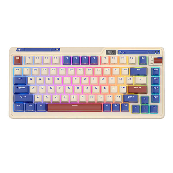 Trådlöst mekaniskt tangentbord Royal Kludge KZZI K75 pro RGB, Moment Switch (retroblå)