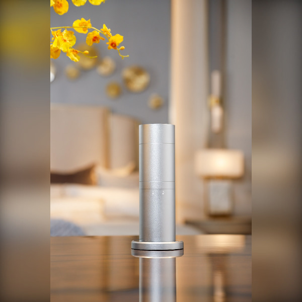 Vertikal Bluetooth & WiFi Smart Æterisk Oliediffuser - Sølv, EU-stik, Kompatibel med Smart Home Systemer