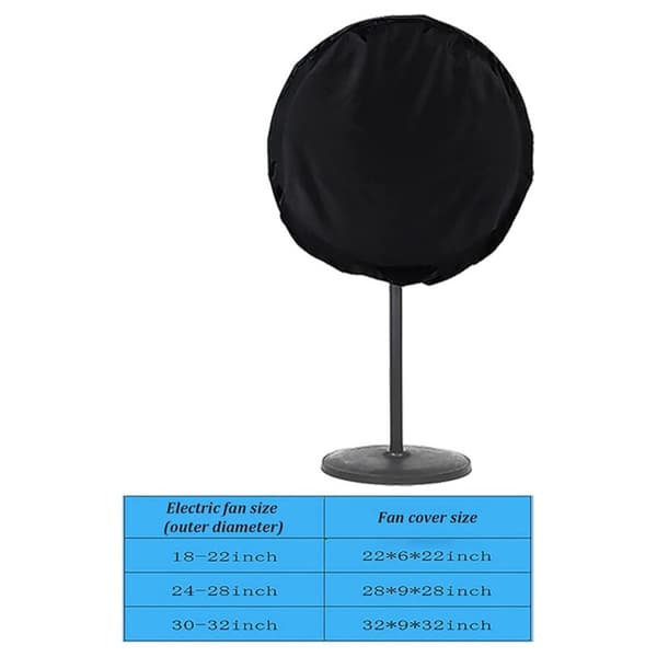 Sort 75 Model Blæserdæksel (85cm Diameter) - Vandtæt & Støvtæt Gulvblæser Beskyttelse