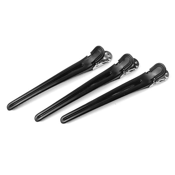 Ank-näbb hårklämmor - Säker styling, svart zinklegering (12-pack)