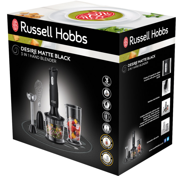 Russell Hobbs Stavmixer 24702-56 Black 3in1 Hand Blender