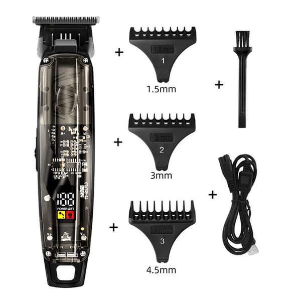 Digital Display USB Uppladdningsbar Professionell Hårklippare & Trimmer