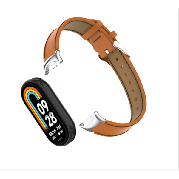 Xiaomi Band 9/8 NFC-hihna metalliliittimellä Ruskea