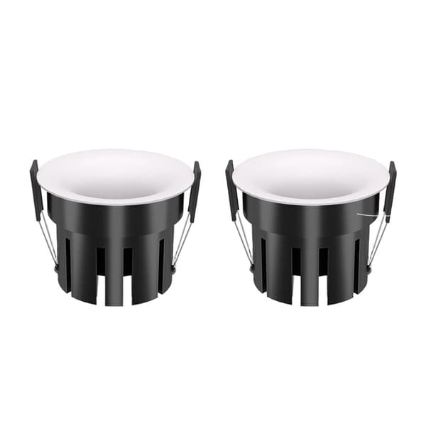 2-pack LED Infälld Spotlight Bågformad Ramlös 7W, 75mm Utskärning, 4000K