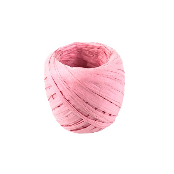 Pink Raffia Papir Snor til DIY Håndværk & Gaveindpakning - 20m
