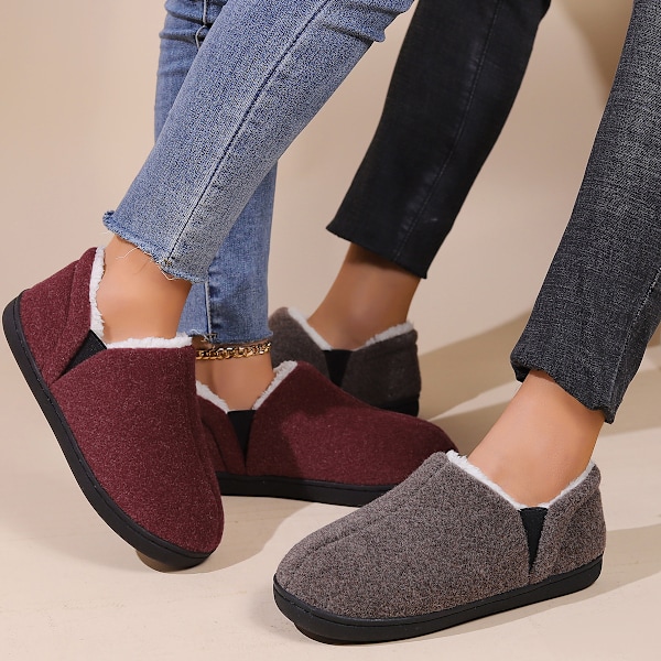 Herre Fleece Hjemmesko, Varme & Komfortable Memory Foam Hjemmesko