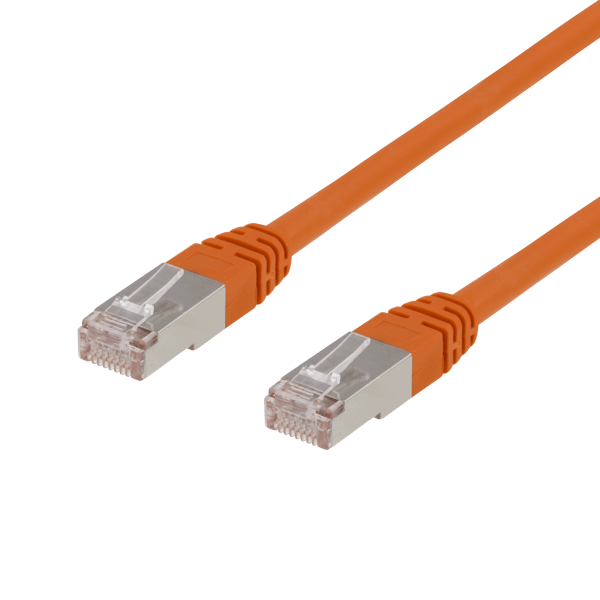 F/UTP Cat6 patch cable, 1.5m, 250MHz, Delta, LSZH, orange