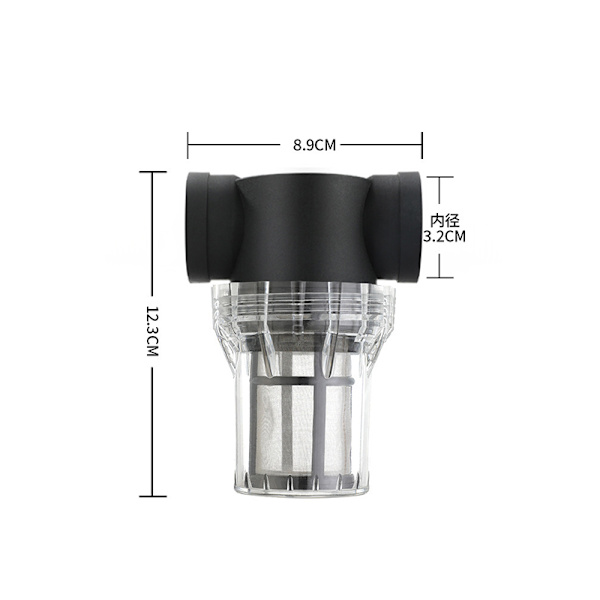 Inline vandfilter med 1" indvendigt gevind 100 Mesh