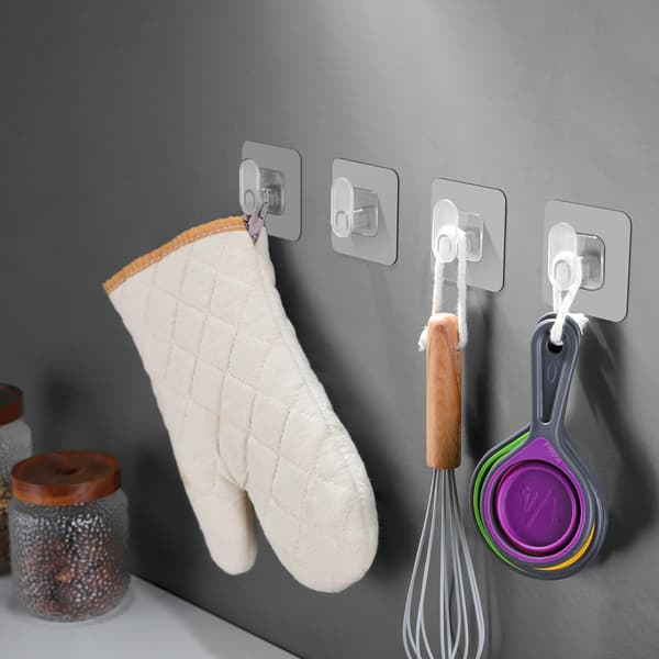 Kestävät liimakoukut keittiöön ja kylpyhuoneeseen 5-pack