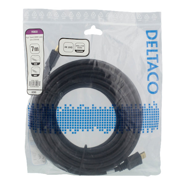 High-Speed HDMI cable, 7m, Ethernet, 4K UHD, black