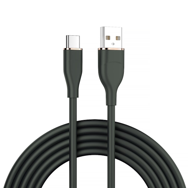 Hurtig opladningskabel - 2m - Ægte silikone Type-C til Type-C 60W Sort