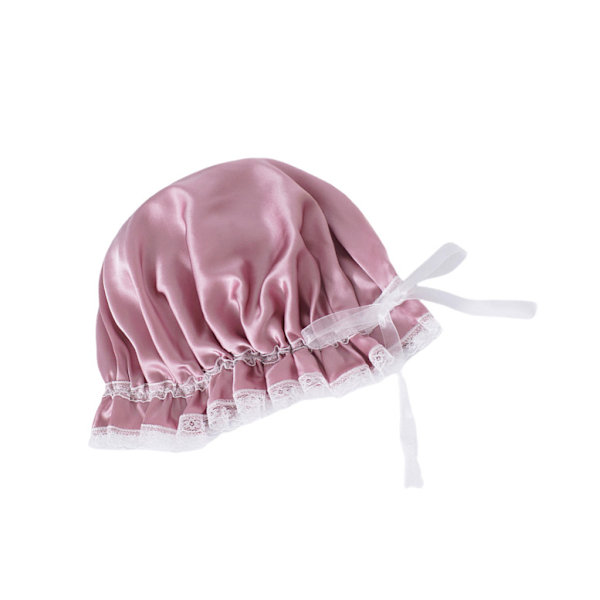 Luksus silkkiunihattu pitsireunuksella Vaaleanpunainen