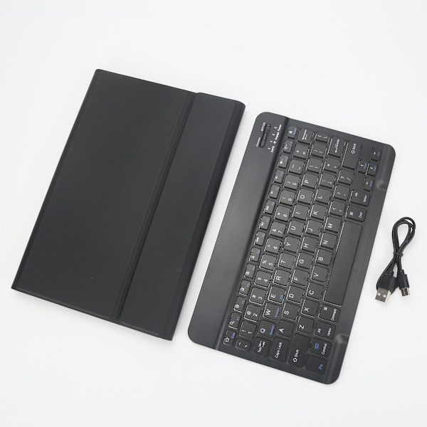 Sort Bluetooth-tastatur etui til Lenovo M10 Plus 10,3-tommer