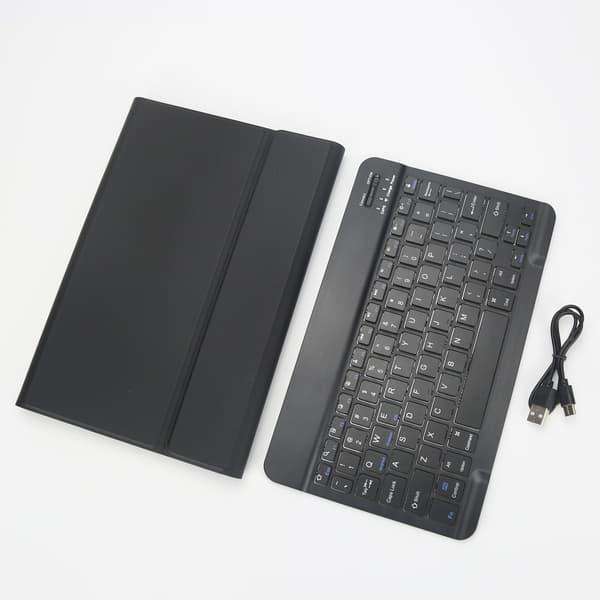 Svart Bluetooth-tangentbordsfodral för Lenovo M10 Plus 10,3-tum