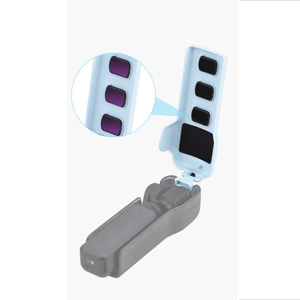 Stilfuld Twill Beskyttelsesetui til DJI Pocket 3 Blå
