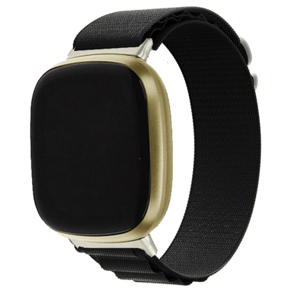 INF Kellon ranneke nylon Fitbit Versa 3 Musta