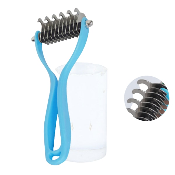 Uusi Pet Dematting Comb Sininen