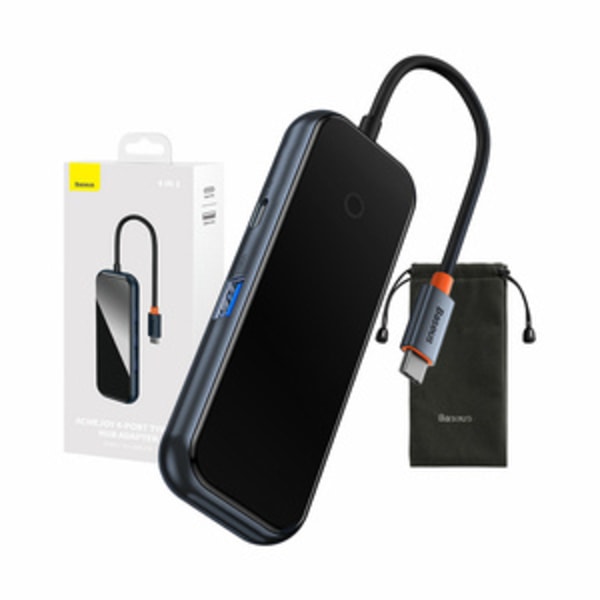 Adapter 4w1 Baseus Hub USB-C med 4xUSB 3.0 (mørkegrå)