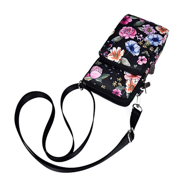 Alsidig Mini Crossbody Telefon Taske Sort