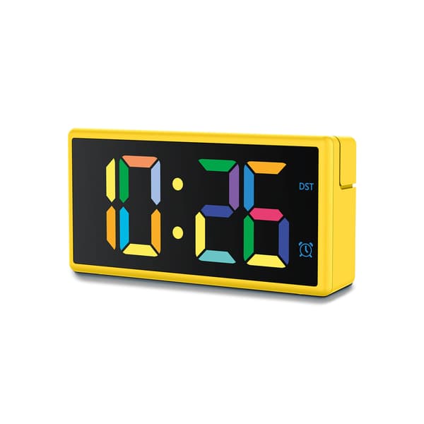 Digital Väckarklocka Ibiza Flerfärgad Display Gul