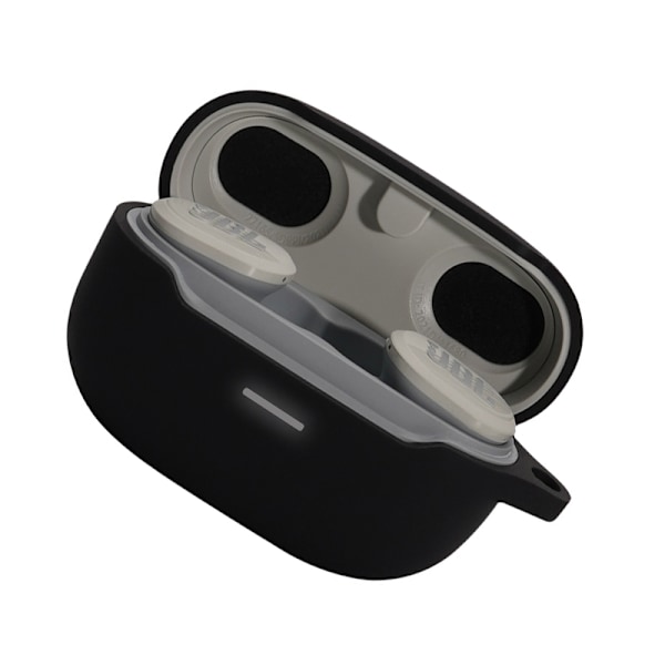 Skyddande Bluetooth-hörlursfodral med karbinhake Svart
