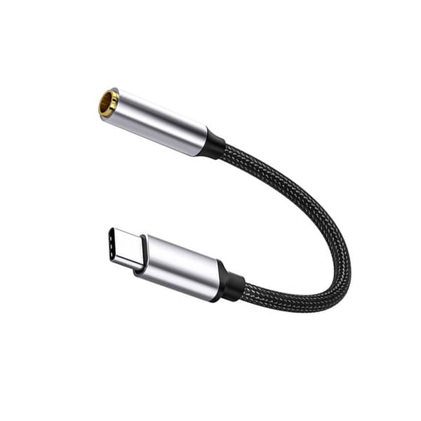 3.5mm til Type-C Audio Adapter Kabel - DAC Digital Dekodning og Hi-Fi Lydkvalitet Silver Silver