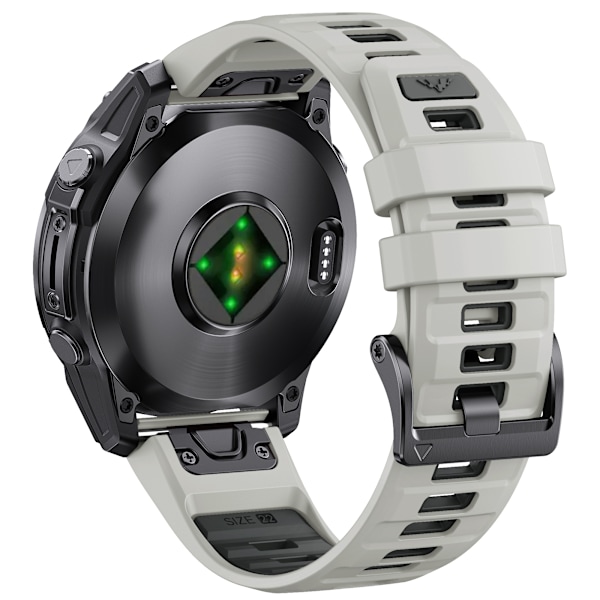 Silikonarmband med snabbkoppling för Garmin Fenix 8 Grå
