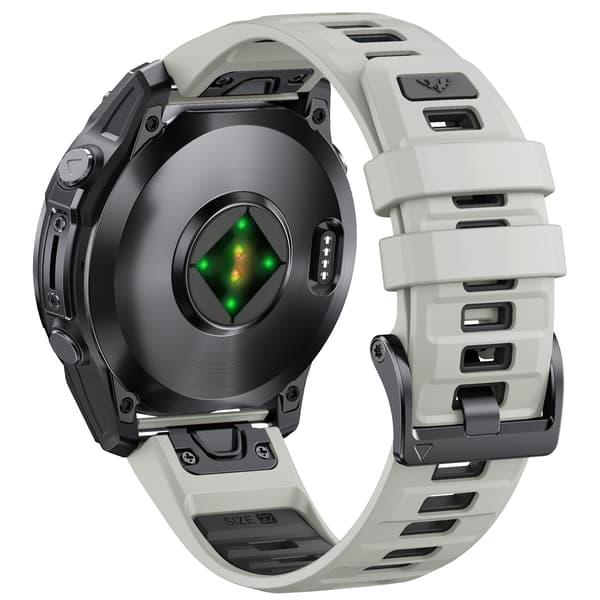 Silikone rem med hurtigudløser til Garmin Fenix 8 Grey Grey