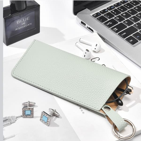 Stilfuld PU læder solbrille- og brilleetui Grey Grey
