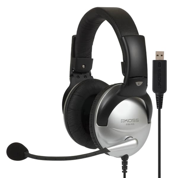 Multimedia Headset SB45 Sort/Sølv USB Mic