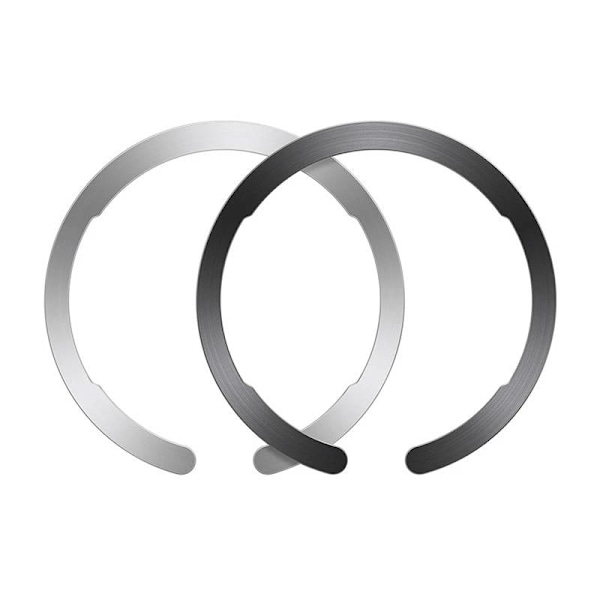 Adapter til Magsafe ESR HaloLock Ring til smartphone 2 stk. (sort/sølv)