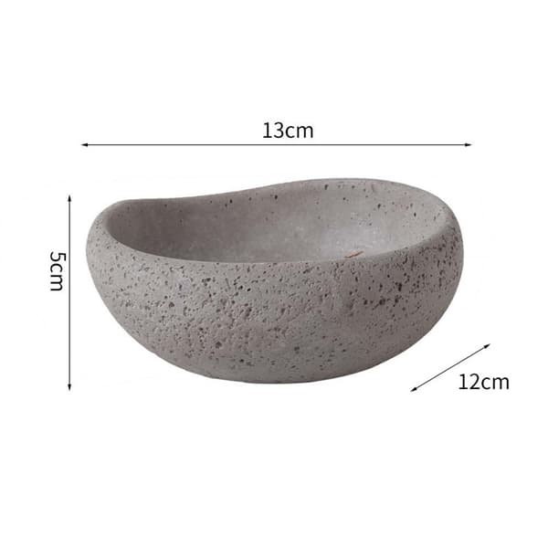 Krybdyr Foder Skål - Naturlig Cement Krybdyr Madskål til Terrarium Grey Grey