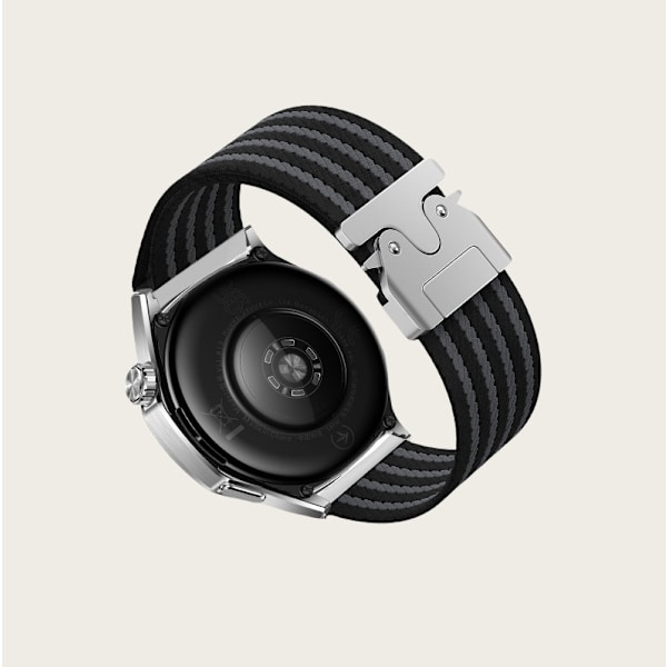 22mm Vävd Klockarmband i Nylon för Huawei GT5/Watch 3/4 Pro Grå