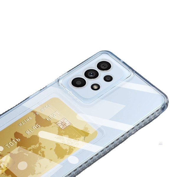 Transparent skyddande telefonfodral med korthållare för Samsung