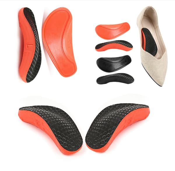 L-formade PU-bågstödssulor för vuxna Orange Orange