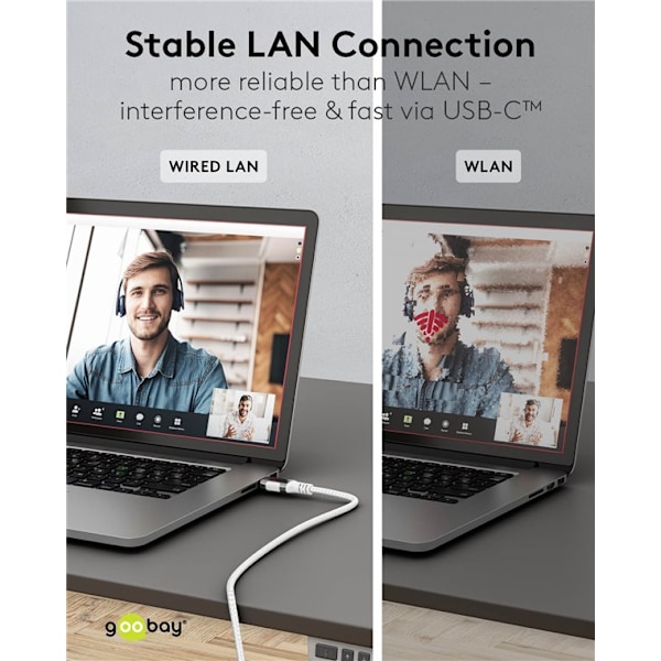 Ethernet-kabel USB-C™ 3.1 till RJ45, Slim, 1,5 m