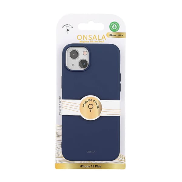 Mobilskal Silikon MagSeries Dark Blue - iPhone 15 Plus