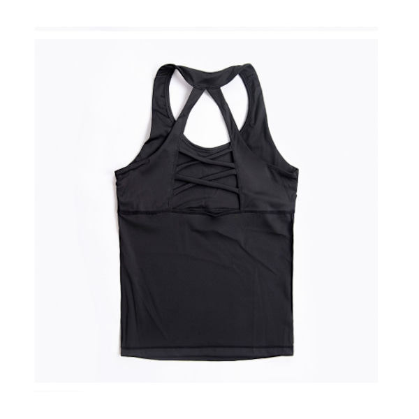 Dame Løbe Træningstop Fitness Tank Top Sommer Sort M