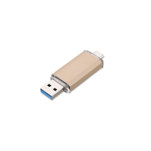 INF 2-i-1 USB-minne med USB 3.0 och USB-C (64 GB) Guld